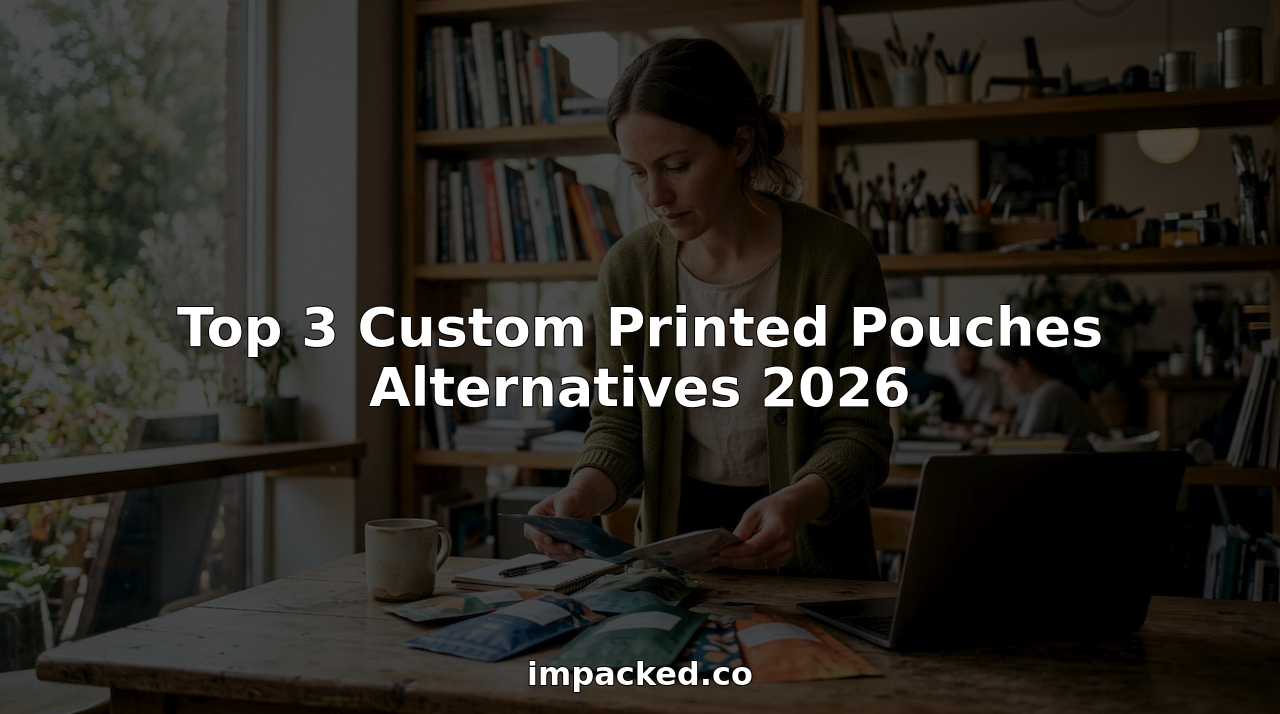 Designer reviewing custom printed pouch samples